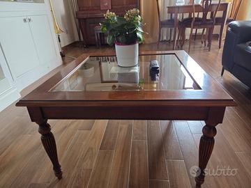 Tavolino apribile in legno di ciliegio