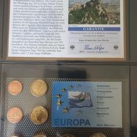 Lotto set monete Euro Prova + Album Leuchtturm 