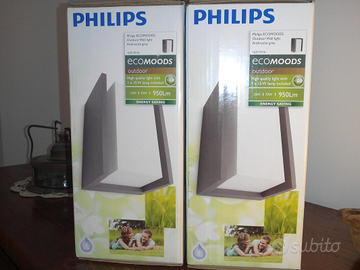 Due applique da esterni, classe A- NUOVE, con kid