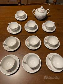 Set 10 tazze caffè con zuccheriera boemia