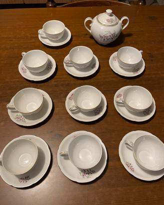 Set 10 tazze caffè con zuccheriera boemia