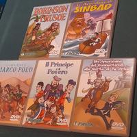 DVD PER BAMBINI MARCO POLO SINBAD ROBINSON CRUSOE+