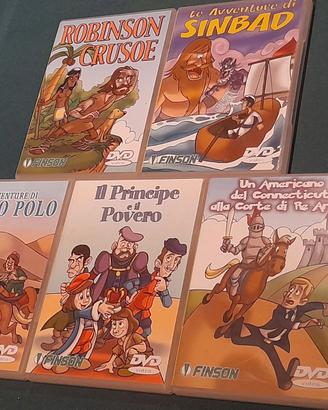 DVD PER BAMBINI MARCO POLO SINBAD ROBINSON CRUSOE+