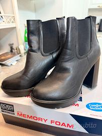 👢 Stivaletti neri con tacco – taglia 39