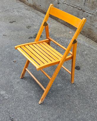 Coppia di Sedie Pieghevoli in Legno