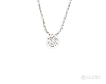 Collana punto luce ct. 0,35 con 3 diamanti