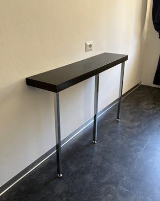 Mensola mobile Porta TV Nero Opaco e Gambe Cromate