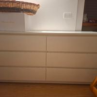 cassettiera MALM bianca 6 cassetti