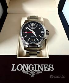 Longines Conquest GMT Automatico - Nero (Full Set)