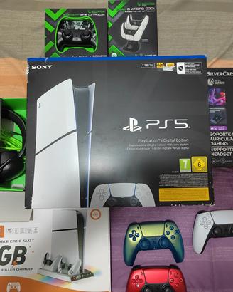 Playstation 5 Digital + Accessori +4 Joystick