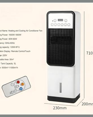 Adm Condizionatore e Riscaldatore Portátil 2-in-1 