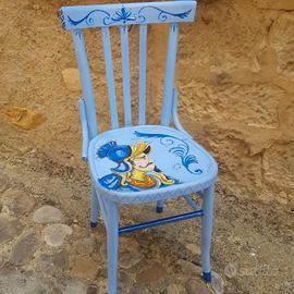 sedia legno siciliana 