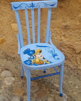 sedia legno siciliana 