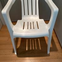 Poltroncina bianca da giardino/balcone