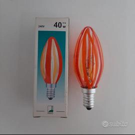 6 lampadine candela multicolori