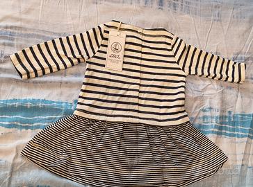 vestito corto petit bateau 6 mesi