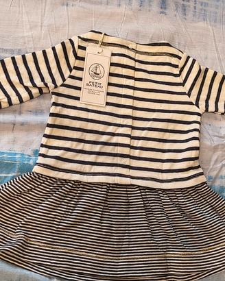 vestito corto petit bateau 6 mesi