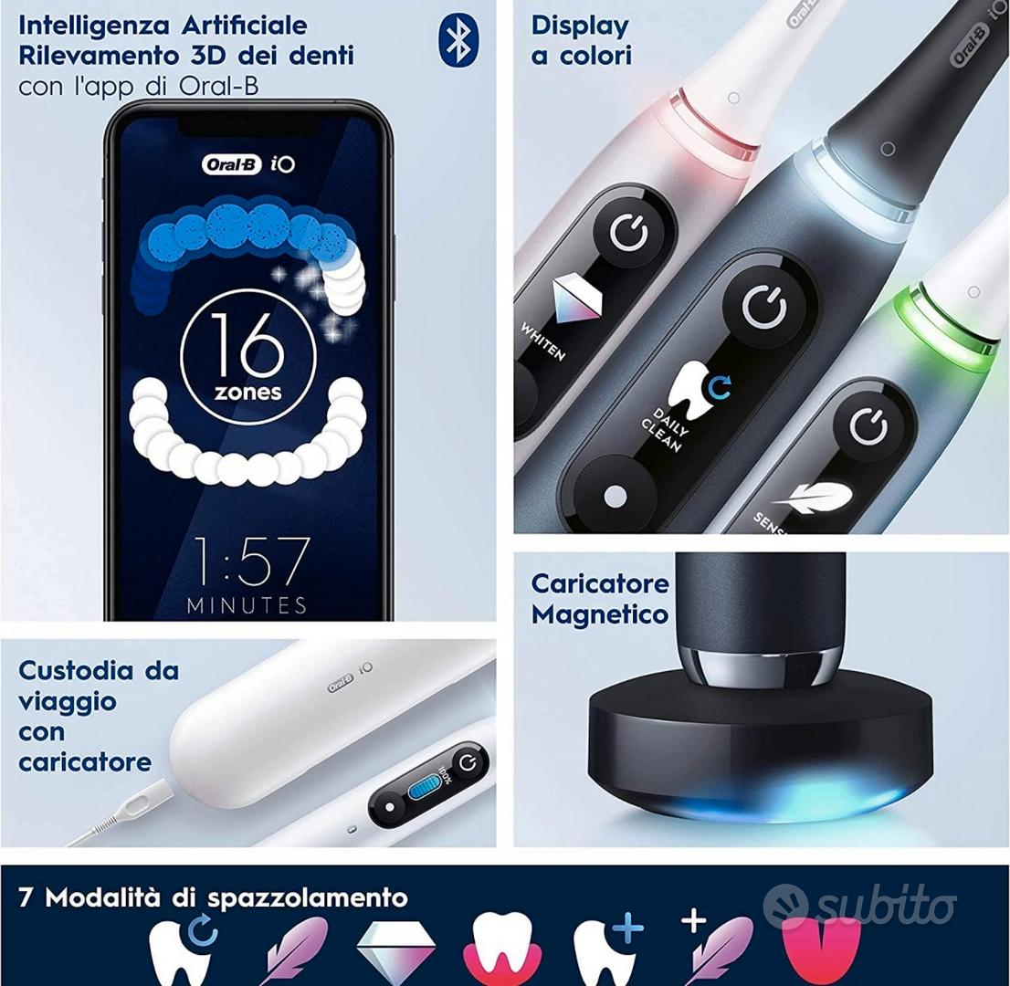 Oral-b spazzolino elettrico ricaricabile io 9n, sensore di pressione,  display i