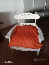 Poltrona smin legno stile shabby 