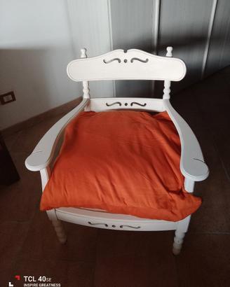 Poltrona smin legno stile shabby 