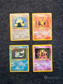 Lotto 4 carte Pokémon Holo Vintage Wizards 1999