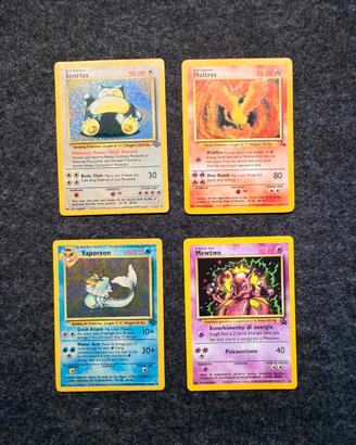 Lotto 4 carte Pokémon Holo Vintage Wizards 1999