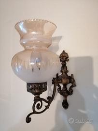 applique in ottone e vetro