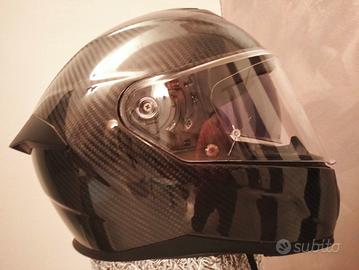 casco integrale in vero carbonio 