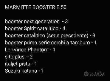 Marmitte Booster e 50cc