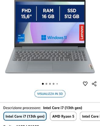 Lenovo IdeaPad Slim 3 Notebook 15,6” FHD 
