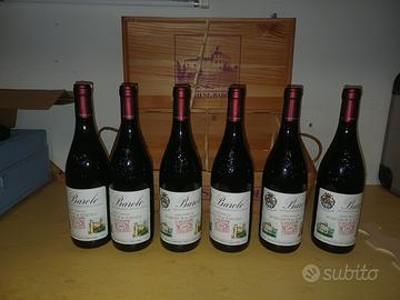 6 botiglie di Barrolo Marchesi con cassa originale