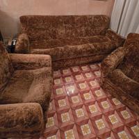 Set Salotto Vintage: Divano letto + 2 Poltrone 