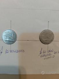 Moneta £ 10 con errore di conio