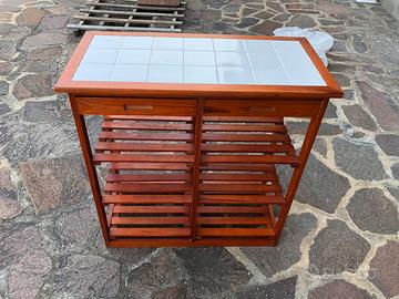 Moblie Mobiletto ripiani  legno cucina