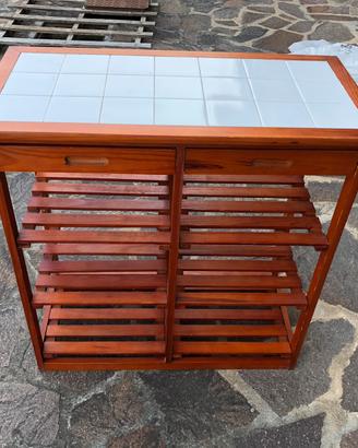 Moblie Mobiletto ripiani  legno cucina