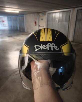 casco jet marca dieffe giallo e nero S 55-56