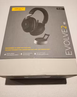 Cuffie Jabra Evolve 2 85 Nuove con base