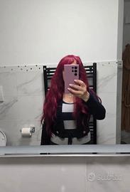 Parrucca capelli rossi lunga