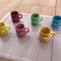 Set 6 tazzine da caffè Vidal, colorate, emoticons