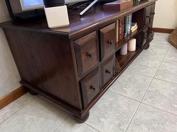 Porta tv in legno massello