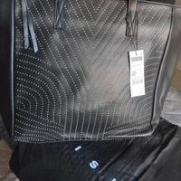 Borsa Sisley nera con strass 