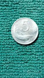 monete 5lire del 1955 e 5lire del1954