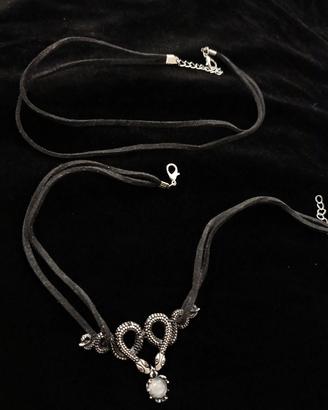 choker doppio con serpente 