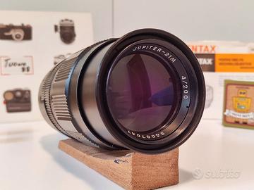JUPITER 21M 200mm f4 ZENIT  teleobiettivo M42 USSR