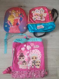 Zaini per bambina Principesse LoL tutti e 3