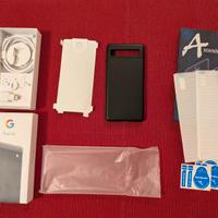 Pixel 6a Scatola originale + Cover + 2 Vetri tempe