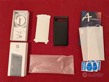 Pixel 6a Scatola originale + Cover + 2 Vetri tempe