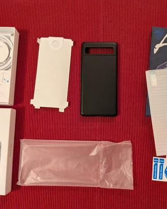 Pixel 6a Scatola originale + Cover + 2 Vetri tempe