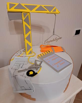 Torta scenografica per Laurea in Ingegneria Edile