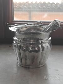 Secchiello porta ghiaccio in argento 800